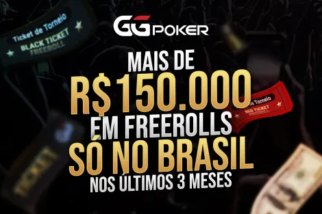 Freerolls no GGPoker entregaram mais de R$ 150 mil para o Brasil nos últimos 3 meses