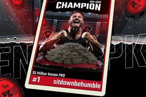 "Sitdownbehumble" é campeão do The Venom e forra com bounties no ACR Poker