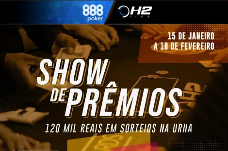 H2 Club SP lança novo "Show de Prêmios" com R$ 120 mil em sorteios
