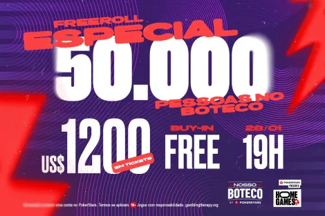 Nosso Boteco bate 50 mil inscritos e promove freeroll com US$ 1.200 em tickets