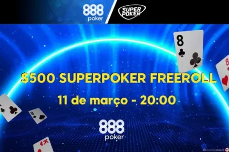 Freeroll SuperPoker é atração desta segunda com US$ 500 garantidos no 888poker