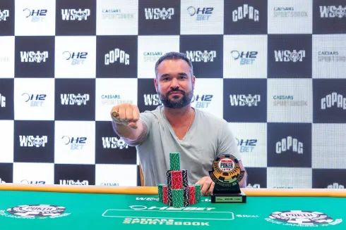 Ariel Bahia vence 2-Day High Rollers da WSOP Brazil e fatura anel: "Gratificante"