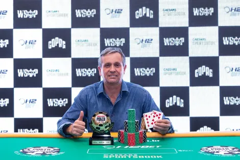 Celso Sirtoli quebra sequência de traves e vence Last Shot Turbo da WSOP Brazil