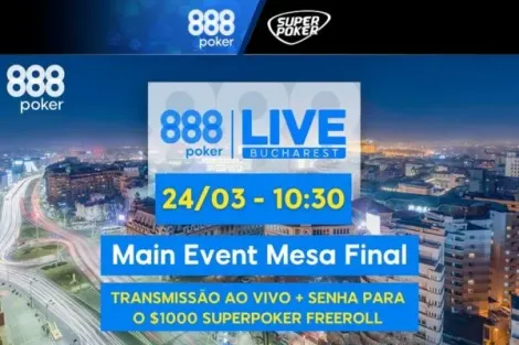 SuperPoker transmite FT do 888poker LIVE Bucareste ao vivo neste domingo
