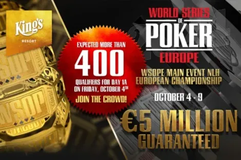 WSOP Europa retorna a Rozvadov com 15 braceletes e €15 milhões em disputa
