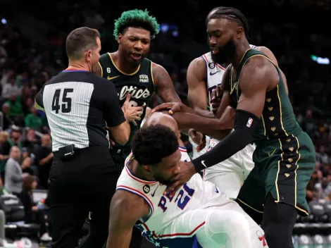 "My arm’s still stuck in there and he tries to break it" –  Marcus Smart rips into Joel Embiid after altercation