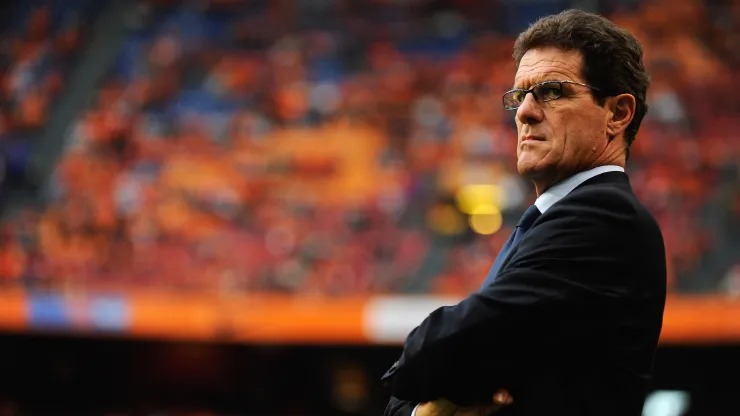 AMSTERDAM, NETHERLANDS – AUGUST 12: England Manager Fabio Capello looks on prior to the International Friendly between Netherlands and England at the Amsterdam Arena on August 12, 2009 in Amsterdam, Netherlands. (Photo by Michael Regan/Getty Images) *** Local Caption *** Fabio Capello
