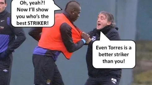 Photos of Mario Balotelli and Roberto Mancini Bust-Up At Manchester City Training Ground
