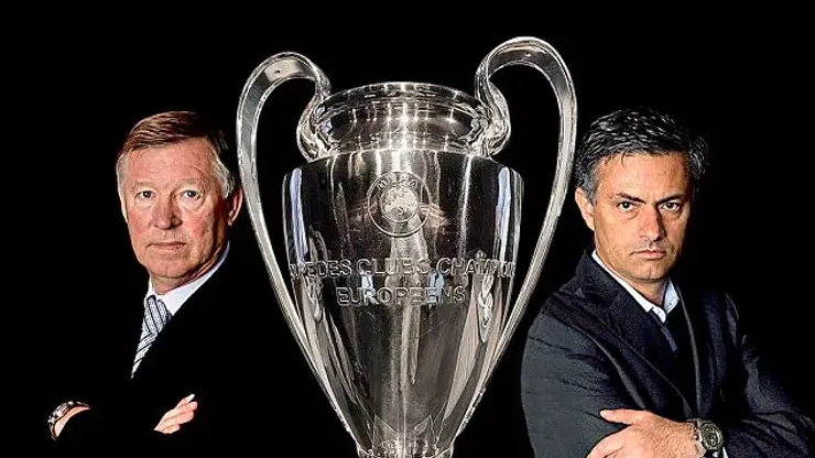 Free usage Composite picture . FA Cup preview. photography Russell Cheyne. Managers Sir Alex Ferguson (Manchester Utd) and Jose Mourinho (Chelsea) and FA Cup
