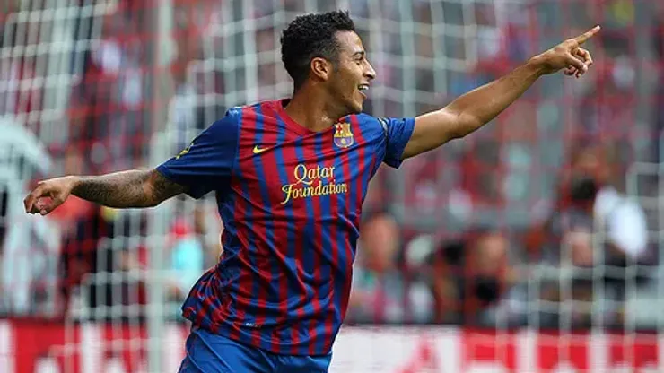 GEPA-26071150006 – MUENCHEN,DEUTSCHLAND,26.JUL.11 – FUSSBALL – Audi Cup 2011, FC Barcelona vs SC Internacional Porto Alegre. Bild zeigt den Jubel von Alcantara Thiago (Barcelona). Foto: GEPA pictures/ Thomas Bachun