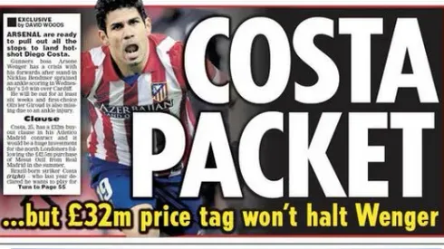 Diego Costa's £32million Buy-Out Clause Won't Halt Arsenal, Says Report