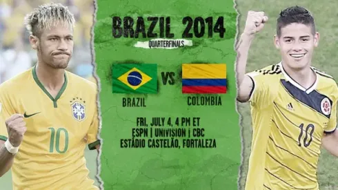 Brazil vs Colombia, Starting Lineups, TV Times and World Cup Open Thread