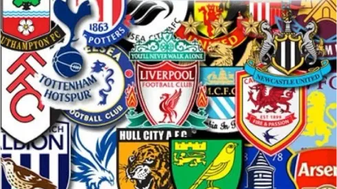 The team crests for this season's Premier League