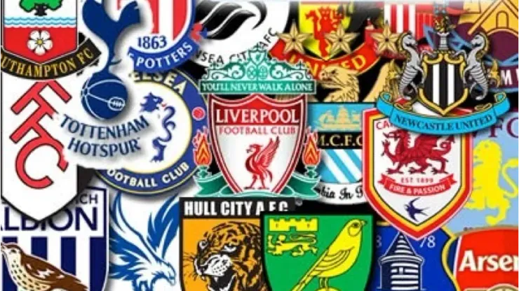 The team crests for this season's Premier League
