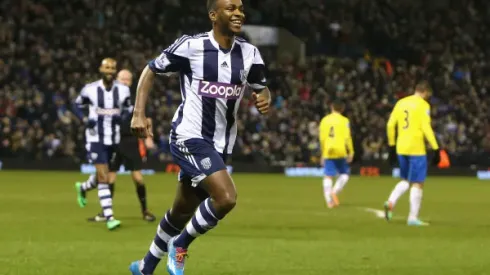 during the Premier League match between West Bromwich Albion and Newcastle United at The Hawthorns on January 1, 2014 in West Bromwich, England.