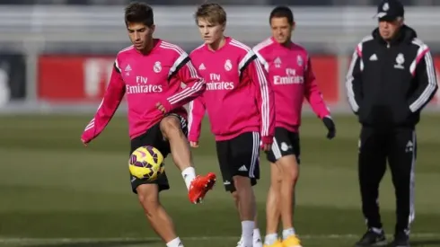 MADRID, SPAIN - JANUARY 29: ... of Real Madrid ... during a training session at Valdebebas training ground on January 29, 2015 in Madrid, Spain. (Photo by Angel Martinez/Real Madrid via Getty Images)