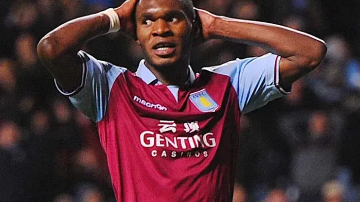 BIRMINGHAM, ENGLAND – JANUARY 29: Christian Benteke of Villa looks dejected during the Barclays Premier League match between Aston Villa and Newcastle United at Villa Park on January 29, 2013 in Birmingham, England. (Photo by Michael Regan/Getty Images)