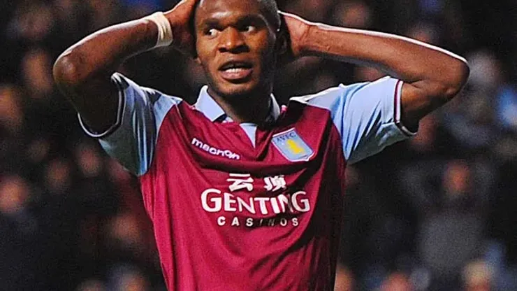BIRMINGHAM, ENGLAND – JANUARY 29: Christian Benteke of Villa looks dejected during the Barclays Premier League match between Aston Villa and Newcastle United at Villa Park on January 29, 2013 in Birmingham, England. (Photo by Michael Regan/Getty Images)
