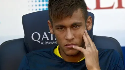 Barcelona's Brazilian forward Neymar da Silva Santos Junior sits during the Spanish league football match FC Barcelona vs Levante UD at the Camp Nou stadium in Barcelona on August 18, 2013. AFP PHOTO / QUIQUE GARCIA (Photo credit should read QUIQUE GARCIA/AFP/Getty Images)