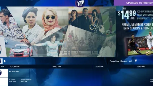 YipTV offers beIN SPORTS and 100+ international channels via streaming service