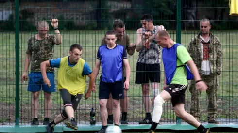 Ukraine soldiers stage own frontline football tournament