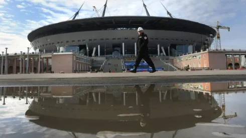 Russia scrambles after work halted at 2018 World Cup venue