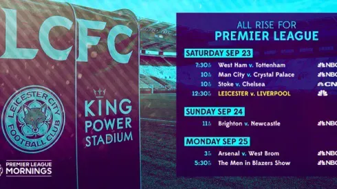 EPL commentator assignments on NBC Sports, Gameweek 6