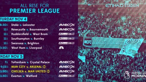 EPL Commentators on NBC Sports: Nov. 3, 2017
