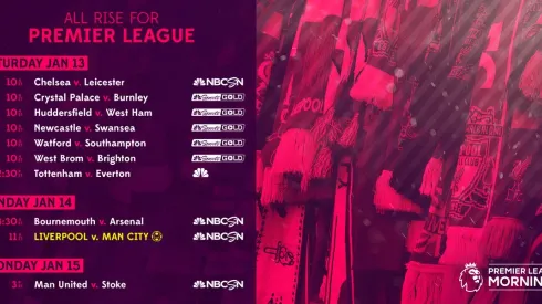 EPL Commentators on NBC: Jan. 12, 2018