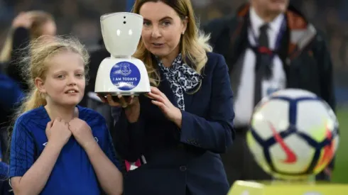 Robot helps seriously ill Everton fan make history
