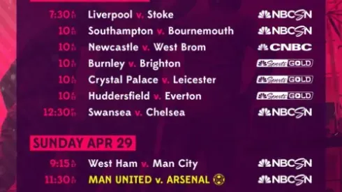 EPL Commentators on NBC: April 27, 2018