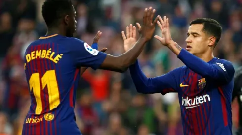 Dembele double edges Barca closer to unbeaten season
