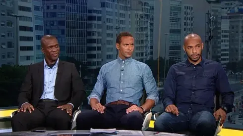 Clarence Seedorf (far left) on BBC.