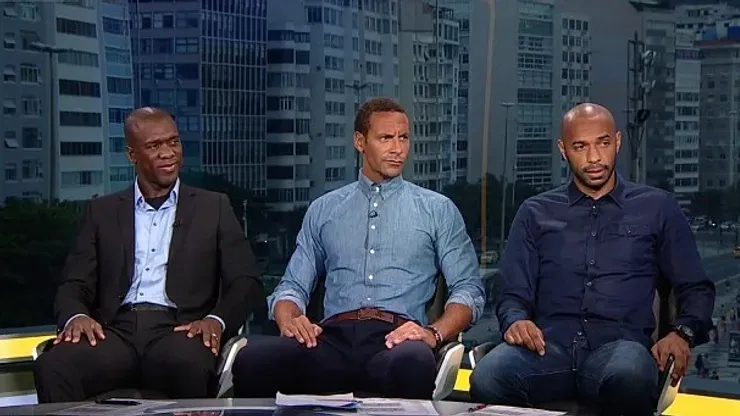 Clarence Seedorf (far left) on BBC.
