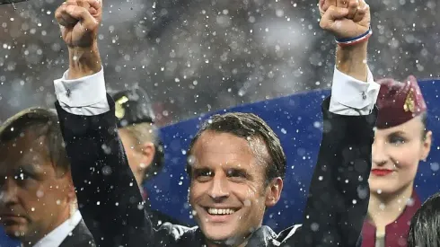 Macron cheers from the stands — then 'dabs' in the changing room