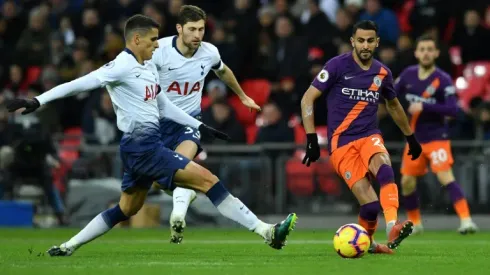 City win pitch battle as Mahrez sinks Spurs