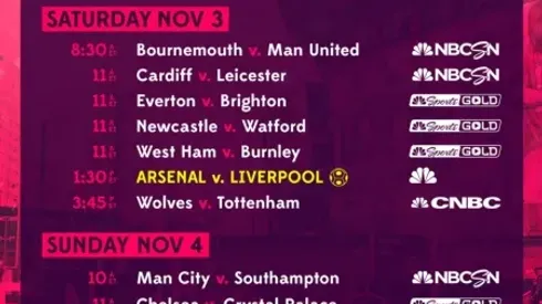 EPL Commentators on NBC Sports: Nov. 2, 2018