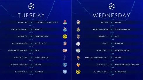 Champions League schedule for US TV and streaming for December 11-12, 2018