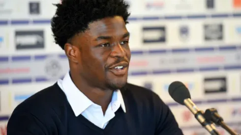 Bucking the trend: Maja has stars in his eyes as he swaps League One for Ligue 1