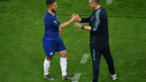Chelsea celebrate before facing uncertain future without Hazard