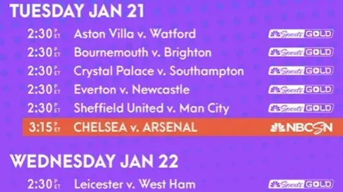 EPL Commentators on NBC Sports: Jan. 21, 2020