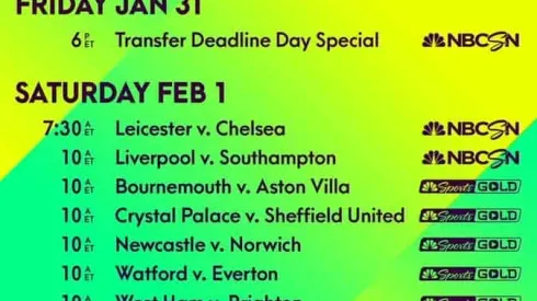 EPL Commentators on NBC Sports: Jan. 31, 2020