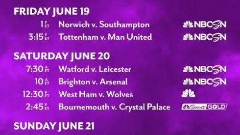 EPL Commentators on NBC: June 16, 2020