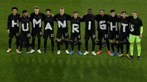 Germany don 'Human Rights' message ahead of World Cup qualifier