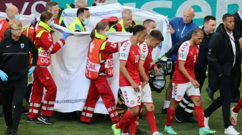 Denmark’s Christian Eriksen collapses on pitch