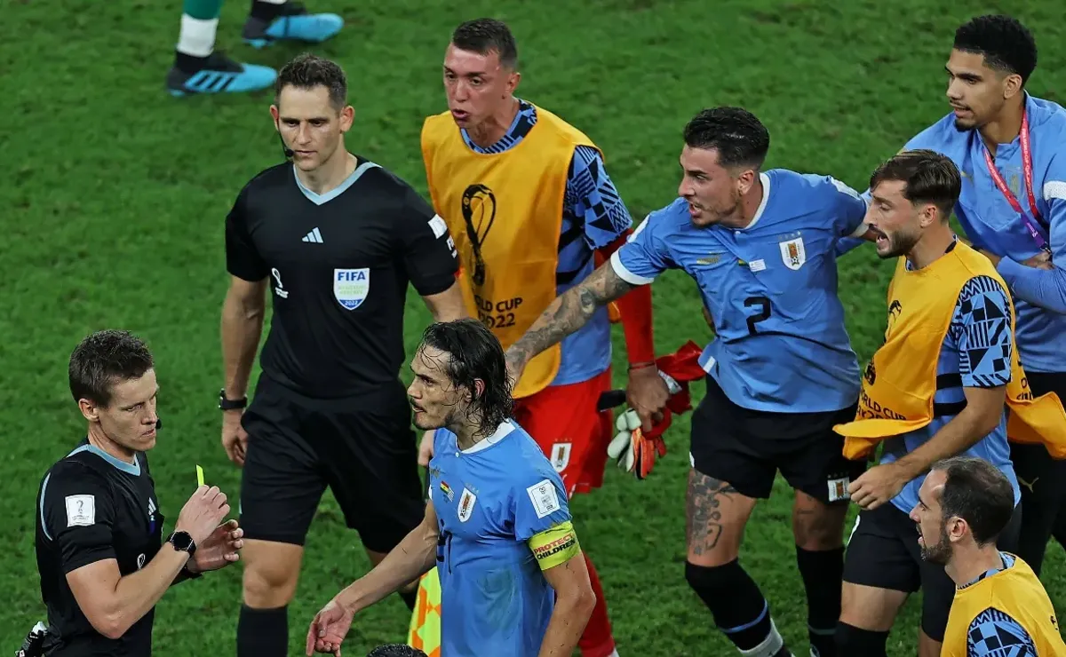 FIFA ban Uruguay players after World Cup referee scuffle