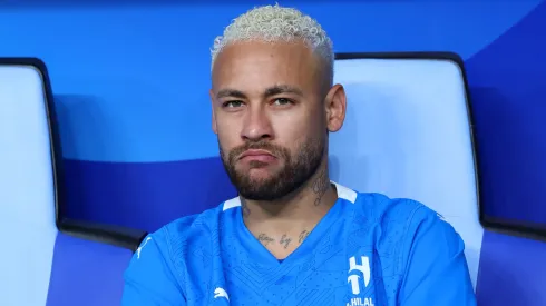 Neymar of Al-Hilal reacts from the bench following an injury during the AFC Champions League Elite match between Al-Hilal and Esteghlal at Kingdom Arena on November 04, 2024 in Riyadh, Saudi Arabia