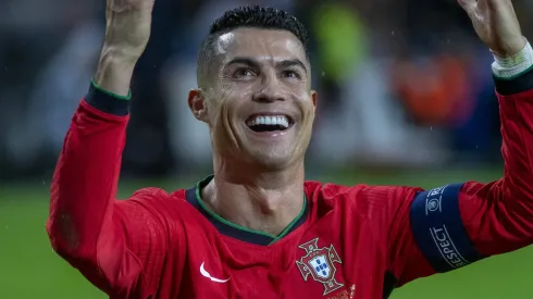 Cristiano Ronaldo celebrates after scoring a goal during the UEFA Nation League Group A1 match between Portugal and Poland at Dragao Stadium on November 15, 2024 in Porto, Portugal.