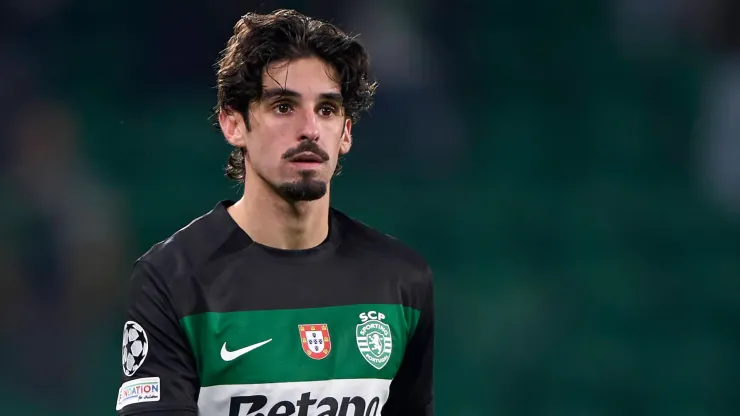 Francisco Trincao of Sporting CP looks on after the UEFA Champions League match between Sporting CP and Arsenal.