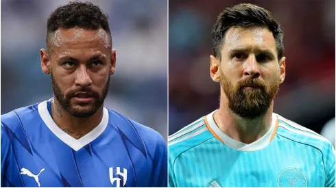 Neymar (left) and Lionel Messi (right)
